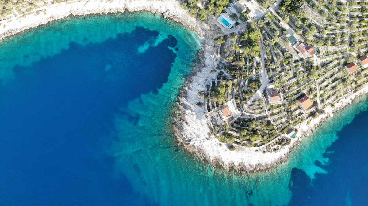 Aerial view of the coast