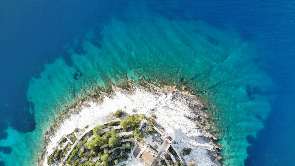 Coastal area aerial perspective