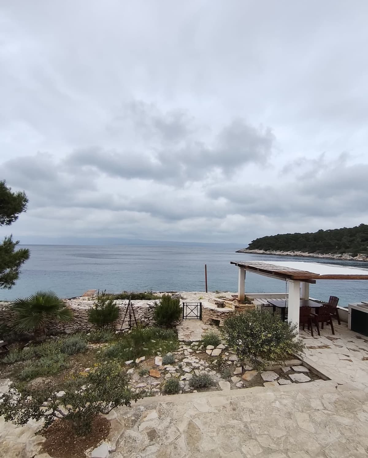 Garden and bay panorama from the terrace