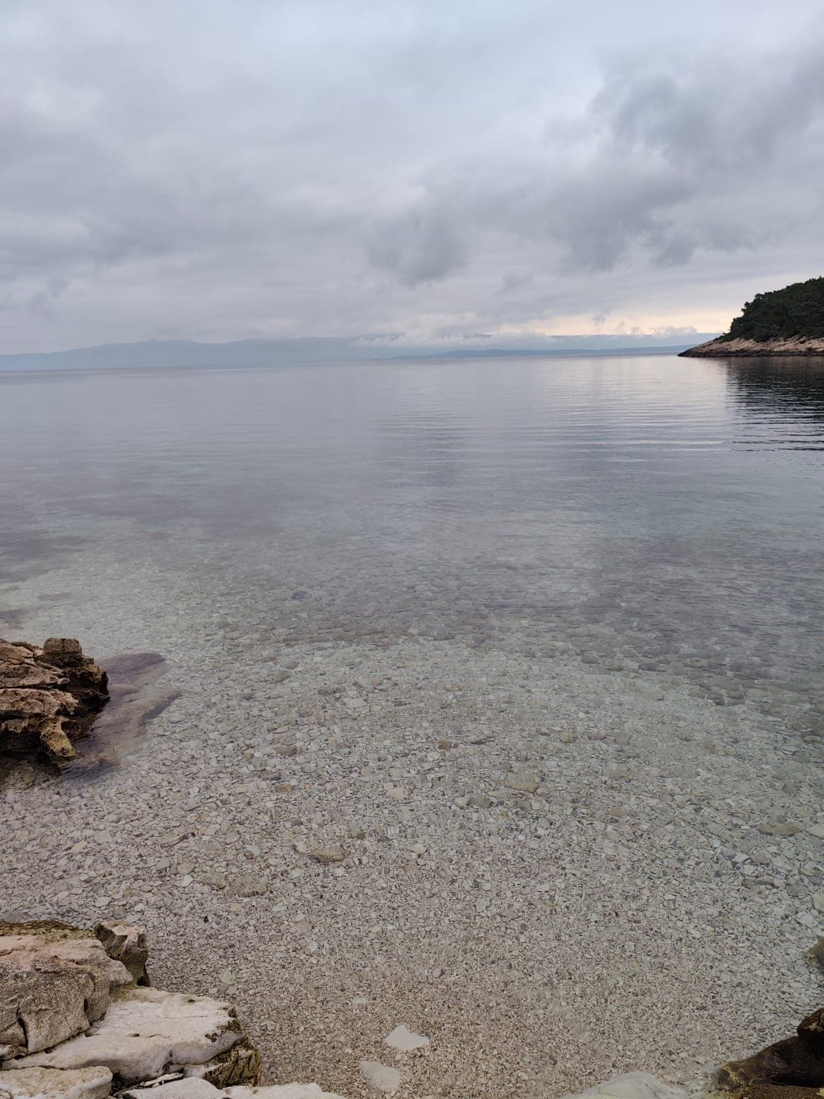 Crystal clear water and rocky seabed
